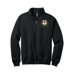 Chi Omega Quarter Zip with Embroidered Crest