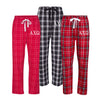 Alpha Chi Omega Flannel Pants - Embroidered