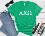 Alpha Chi Omega Short Sleeve T-Shirt - AXO Greek Letters Tee