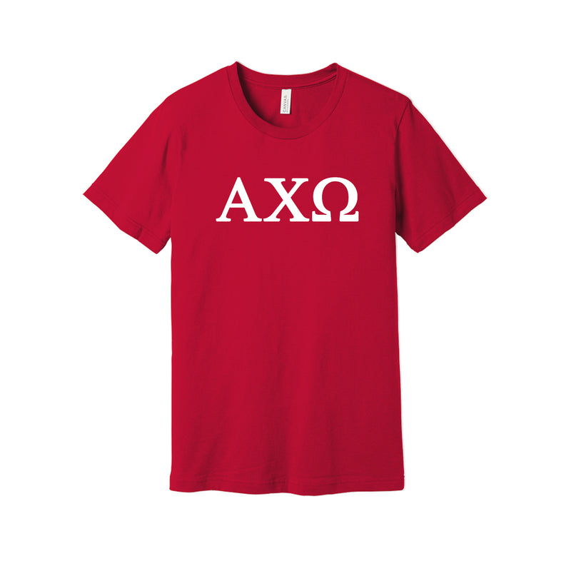 Alpha Chi Omega Short Sleeve T-Shirt - AXO Greek Letters Tee