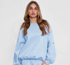 Alpha Delta Pi Cloud Fleece Crewneck - Light Blue