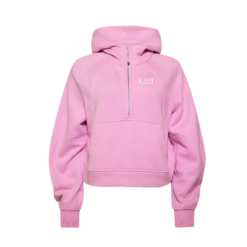 LIMITED EDITION Alpha Delta Pi lululemon Scuba Oversized Half-Zip Hoodie - Pink Frosting