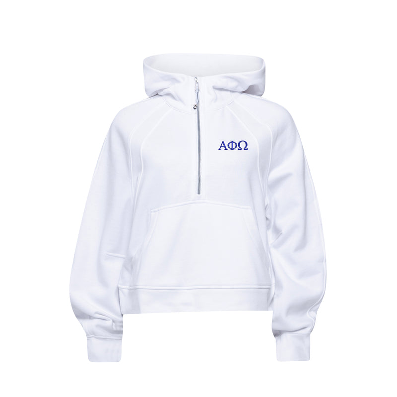 Alpha Phi Omega lululemon Scuba Oversized Half-Zip Hoodie - White