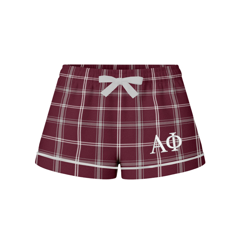 Alpha Phi Flannel Boxer Shorts