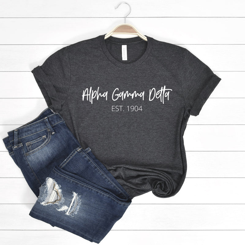 Alpha Gamma Delta Short Sleeve T-Shirt - Golden Tee
