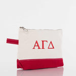 Alpha Gamma Delta Canvas Cosmetic Bag