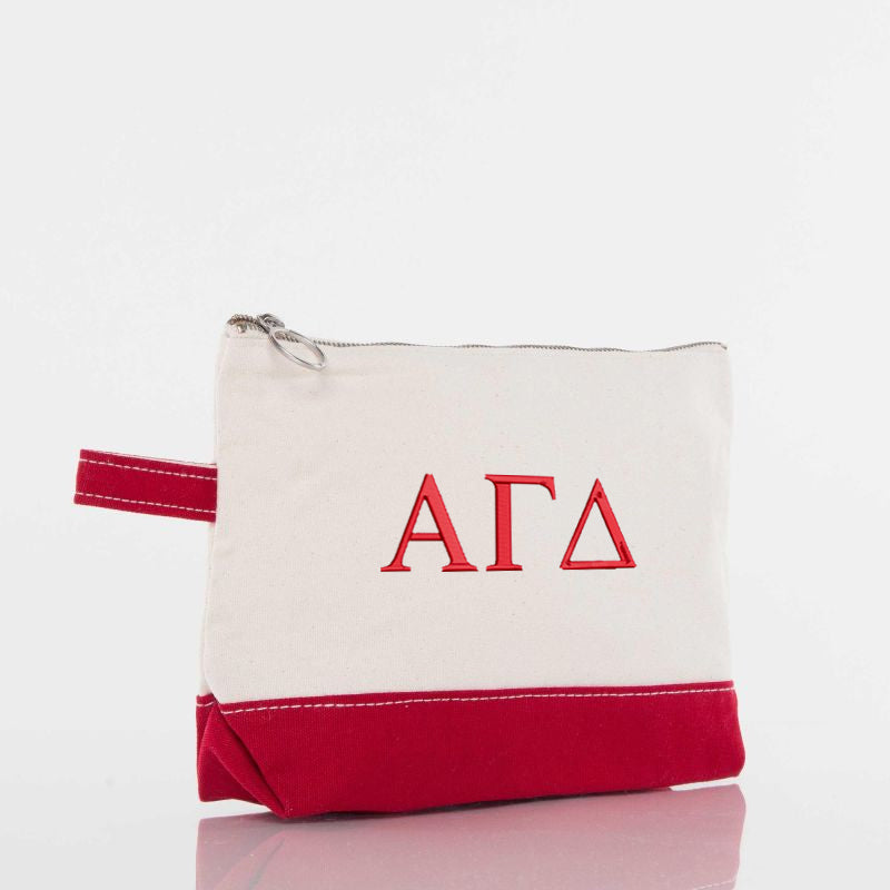 Alpha Gamma Delta Canvas Cosmetic Bag