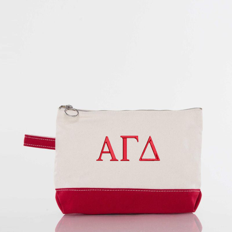 Alpha Gamma Delta Canvas Cosmetic Bag