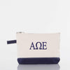 Alpha Omega Epsilon Canvas Cosmetic Bag