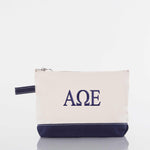Alpha Omega Epsilon Canvas Cosmetic Bag
