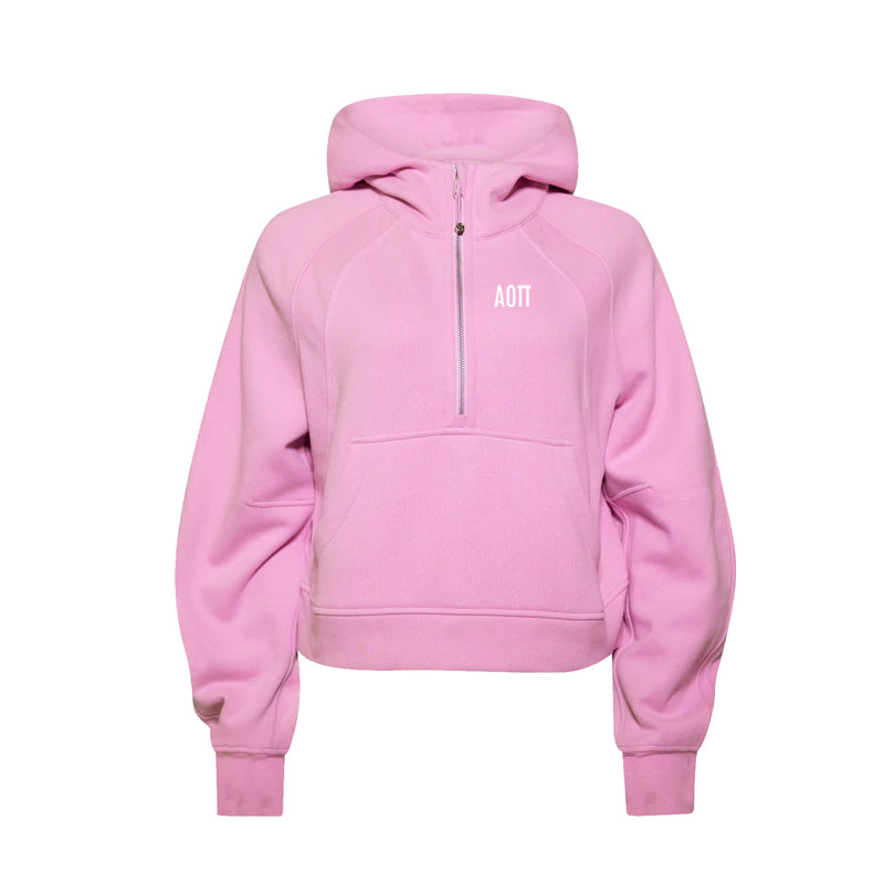 LIMITED EDITION Alpha Omicron Pi x Pink Frosting lululemon Scuba Oversized Half-Zip Hoodie