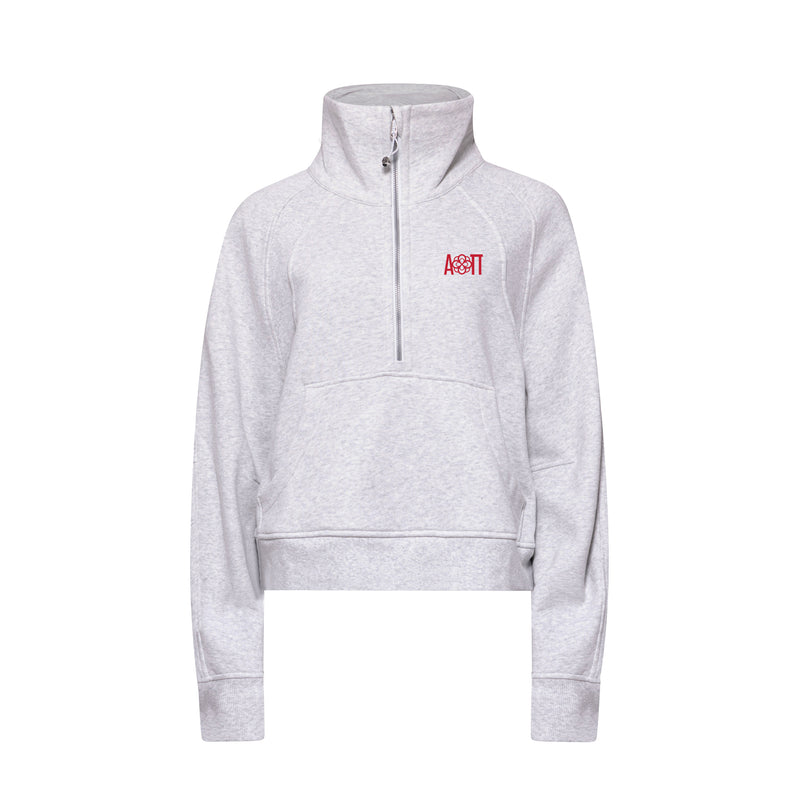 Alpha Omicron Pi lululemon Scuba Oversized Funnel-Neck Half Zip - AOII with Infinity Rose