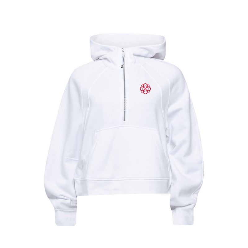 Alpha Omicron Pi lululemon Scuba Oversized Half-Zip Hoodie - White - Infinity Rose
