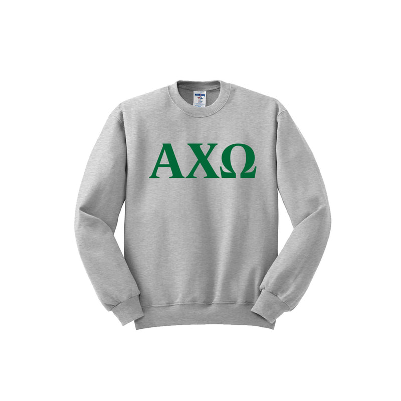 Alpha Chi Omega Crewneck Sweatshirt - AXO Letters