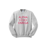 Alpha Chi Omega Crewneck Sweatshirt - Hearts