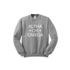 Alpha Chi Omega Crewneck Sweatshirt - Hearts