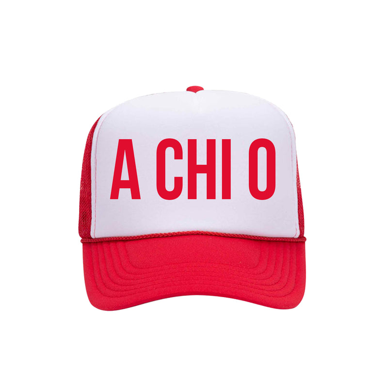 Alpha Chi Omega Trucker Hat - A CHI O Cap