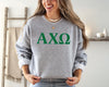 Alpha Chi Omega Crewneck Sweatshirt - AXO Letters