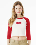 Alpha Chi Omega Sorority Raglan Fitted Baby Tee