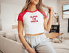 Alpha Chi Omega Short Sleeve Crop Raglan