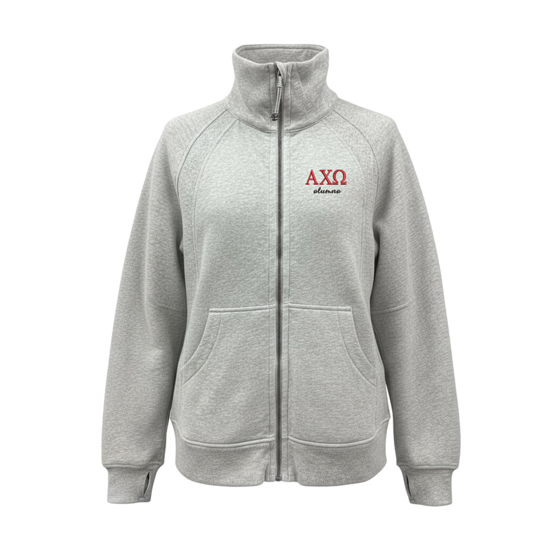 Alpha Chi Omega ALUMNA lululemon long Scuba Oversized Funnel - Full-Zip