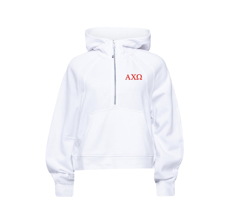 Alpha Chi Omega lululemon Scuba Oversized Half-Zip Hoodie - White