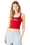 Alpha Chi Omega Spaghetti Strap tank - A CHI O Bow