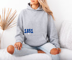 Alpha Delta Pi Boxy Heart Pullover Hoodie - Athletic Grey