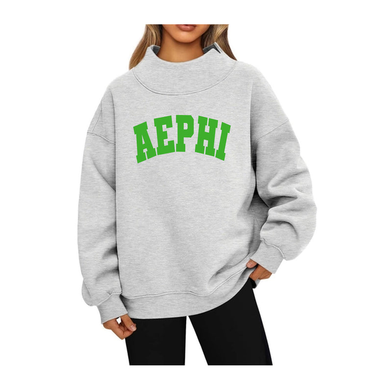 Alpha Epsilon Phi Mock Neck Sweatshirt - AEPHI