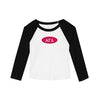 Alpha Gamma Delta Sorority Raglan Baby Tee - Cropped Shirt