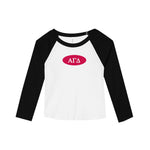 Alpha Gamma Delta Sorority Raglan Baby Tee - Cropped Shirt
