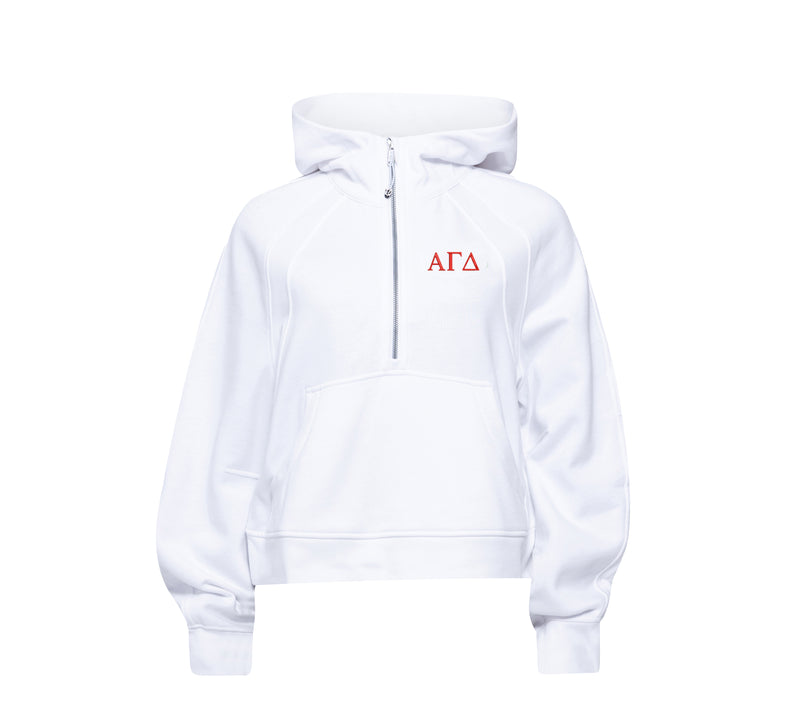 Alpha Gamma Delta lululemon Scuba Oversized Half-Zip Hoodie - White