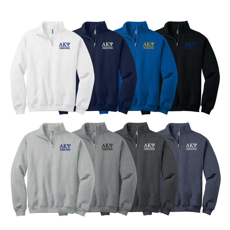 Alpha Kappa Psi Quarter Zip Sweatshirt - Custom Chapter