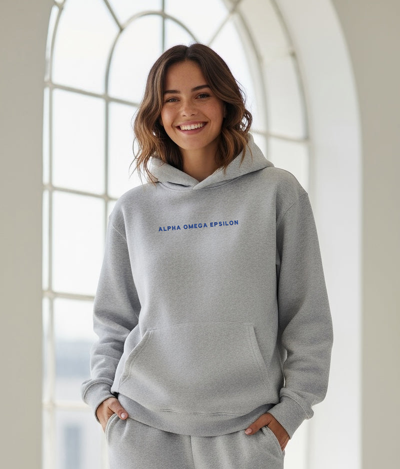 Alpha Omega Epsilon Fave Fit Hoodie - Wordmark