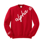 Alpha Omicron Pi 1895 Avenue Crewneck