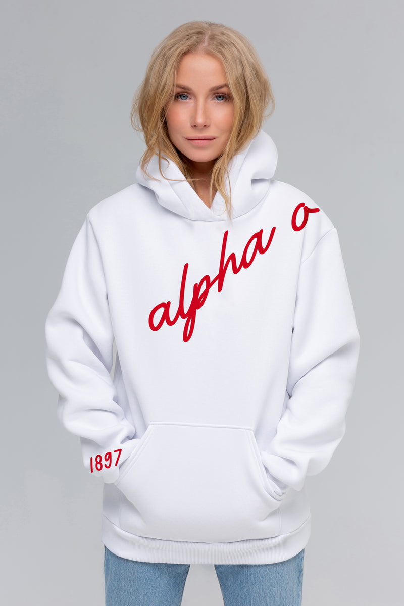 Alpha Omicron Pi 1897 Avenue Pullover Hoodie