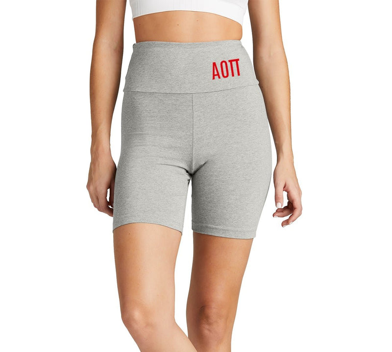 Alpha Omicron Pi High Waist Bike Shorts