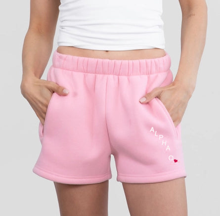 Alpha Omicron Pi Cloud High Waisted Fleece Short - ALPHA O