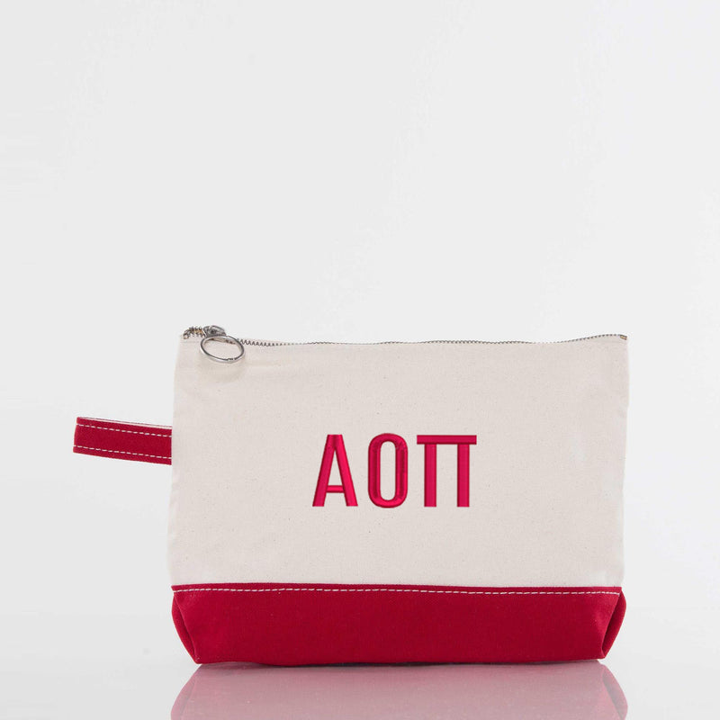 Alpha Omicron Pi Canvas Cosmetic Bag