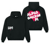 Alpha Omicron Pi Boxy Heart Pullover Hoodie