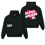 Alpha Omicron Pi Boxy Heart Pullover Hoodie