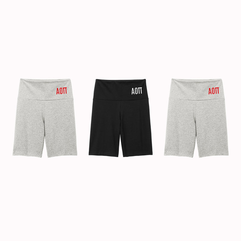 Alpha Omicron Pi High Waist Bike Shorts