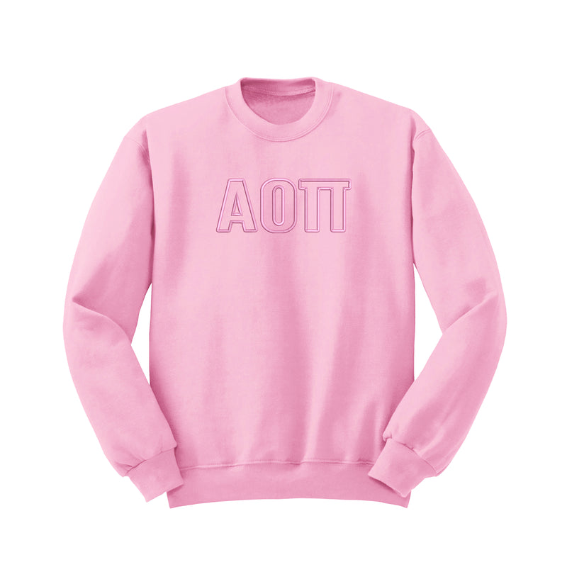 Alpha Omicron Pi Outline Monochromatic Crewneck