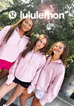 LIMITED EDITION Alpha Omicron Pi lululemon Scuba Oversized Half-Zip Hoodie - Pink Haze