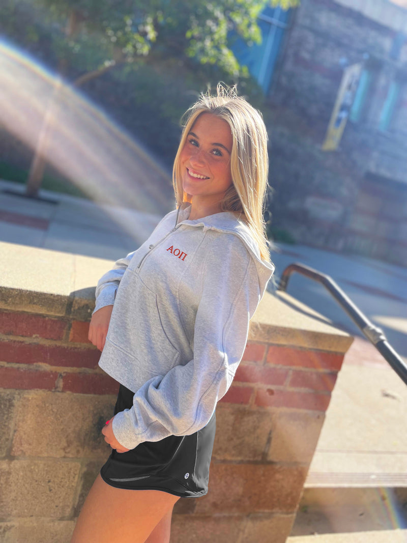 Alpha Omicron Pi lululemon Scuba Oversized Half-Zip Hoodie