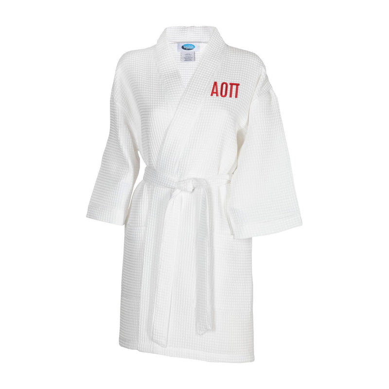 Alpha Omicron Pi Waffle Weave Robe