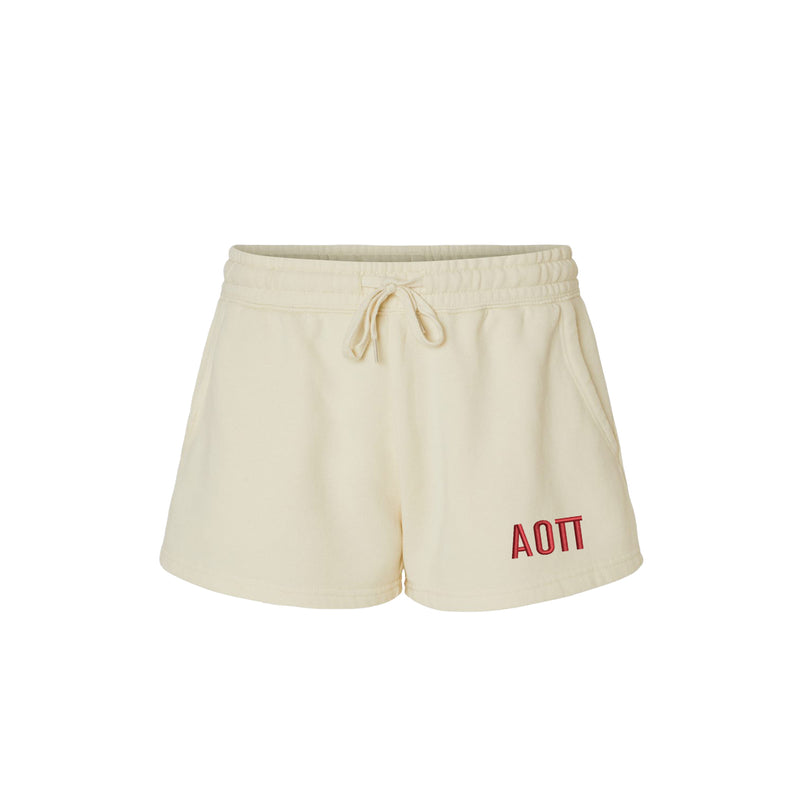 Alpha Omicron Pi Beach Washed Fleece Shorts
