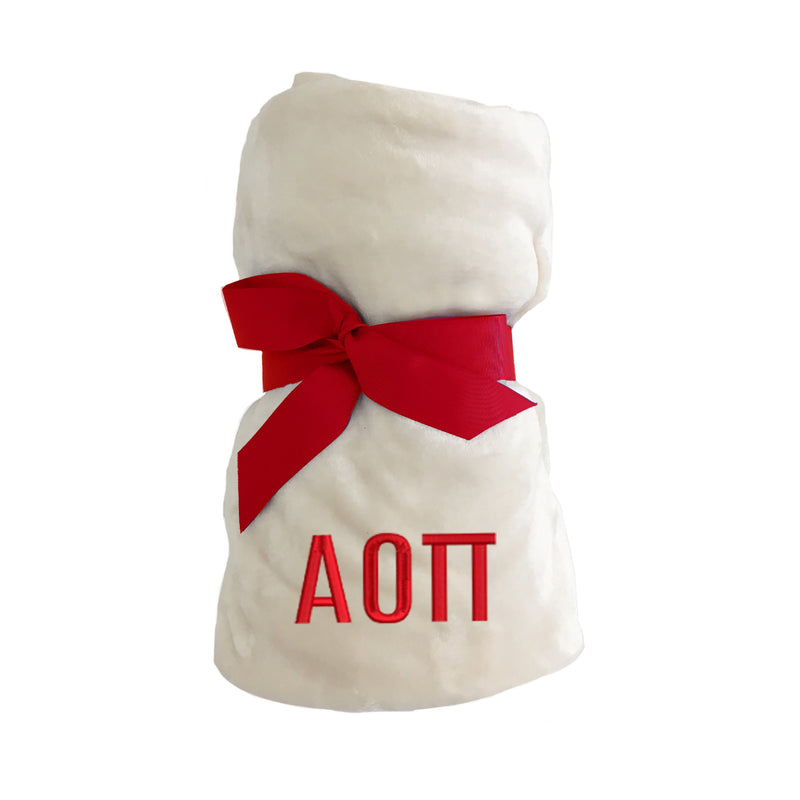 Alpha Omicron Pi Tahoe Fleece Blanket