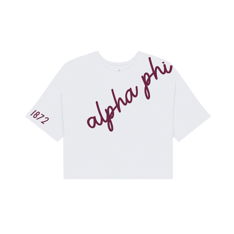 Alpha Phi Avenue Cropped Baby Tee