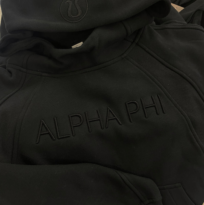 Alpha Phi lululemon Scuba Oversized Hoodie - Black